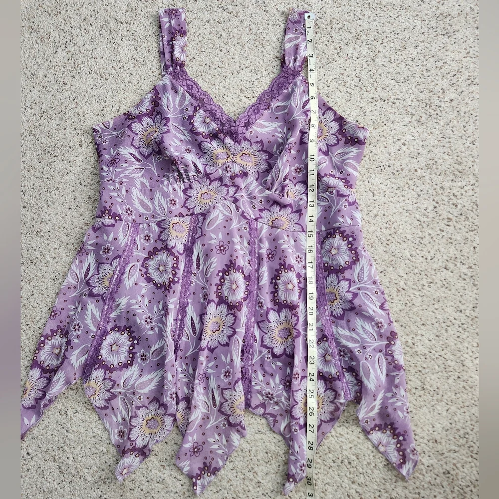Y2k Floral Lace-Trim Tank Top - Picture 5 of 8